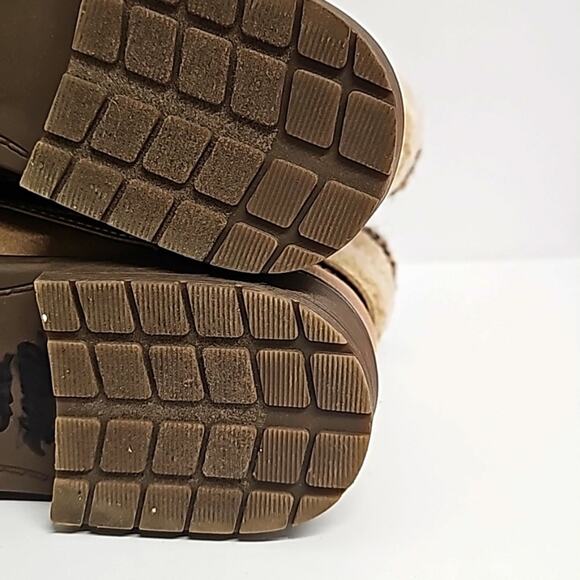 Cliffs by White Mountain Duena Snap Knit Collar Textile Upper Tan Boot Size 9.5W - Picture 10 of 11